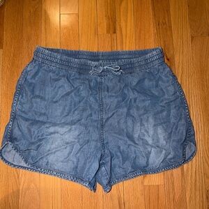 Juicy Couture Vintage Light Blue Drawstring Women’s Denim-Style Shorts #yk2000